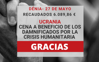CEDMA, Cruz Roja, el Club Rotario y Fundació Dénia recaudan más de 6.000 euros para los damnificados por la crisis humanitaria en Ucrania