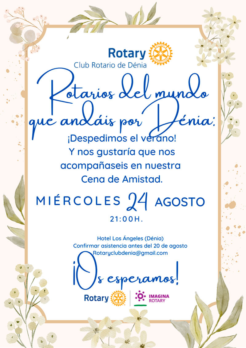 Club Rotario de Dénia_ cena de verano_ cena de amistad